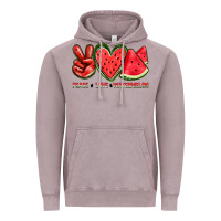 Vintage Zinc peace love watermelon Vintage Hoodie - texasbilliewilder