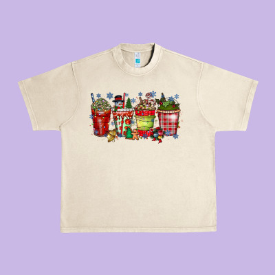Christmas Drink Urban Heavy Tee Designed By Cowhidedigitalart
