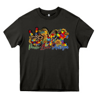 Asphalt peace love autism Heavy Core Tee - RacoonDesign