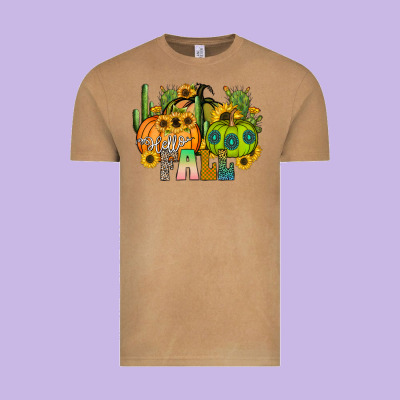 Hello Fall Vintage Tee Designed By Cowhidedigitalart