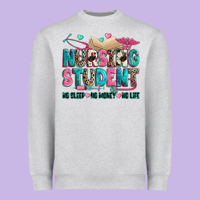 Nursing Student Heavyweight Sweatshirt Designed By Zillion Design Studio