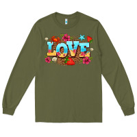 Army Green love summer Long Sleeve Tee - AdoDesignShop