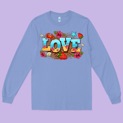 Love Summer Long Sleeve Tee Designed By Adodesignshop