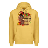 Antique Gold i am black history Premium Hoodie - LillyAllenDesigns