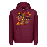 Burgundy i am black history Premium Hoodie - LillyAllenDesigns