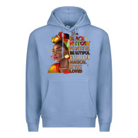 Colony Blue i am black history Premium Hoodie - LillyAllenDesigns
