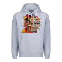 Heather Grey i am black history Premium Hoodie - LillyAllenDesigns