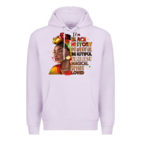 Lilac i am black history Premium Hoodie - LillyAllenDesigns