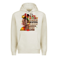 Oatmeal Heather i am black history Premium Hoodie - LillyAllenDesigns