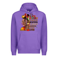 Purple i am black history Premium Hoodie - LillyAllenDesigns