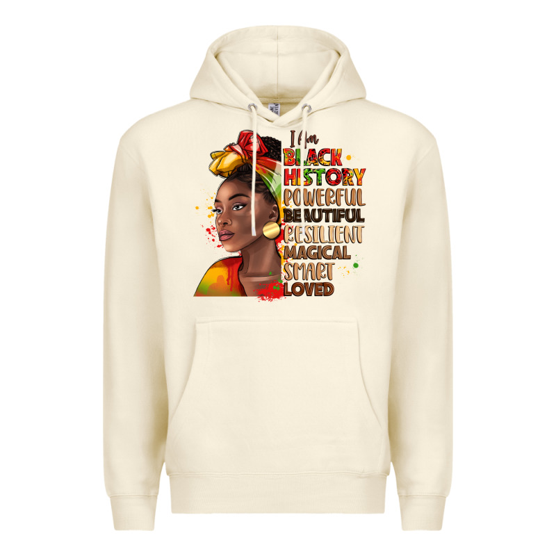 I Am Black History Premium Hoodie by LillyAllenDesigns | Teevron