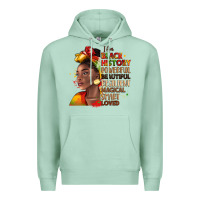 Seafoam i am black history Premium Hoodie - LillyAllenDesigns