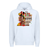 White i am black history Premium Hoodie - LillyAllenDesigns