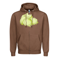 Chestnut tennis patch Zipper Hoodie - AdoDesignShop