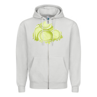 Dove Grey tennis patch Zipper Hoodie - AdoDesignShop