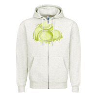 Oatmeal Heather tennis patch Zipper Hoodie - AdoDesignShop