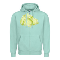 Seafoam tennis patch Zipper Hoodie - AdoDesignShop