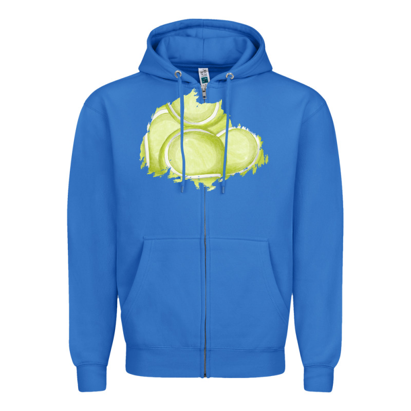 Tennis Patch Zipper Hoodie by AdoDesignShop | Teevron