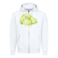 White tennis patch Zipper Hoodie - AdoDesignShop