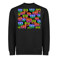 Black Halloween Pumpkins Heavyweight Sweatshirt - texasbilliewilder