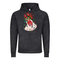 Vintage Black christmas rooster with lights Vintage Hoodie - RanaPortraitStore
