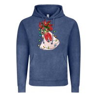 Vintage Denim christmas rooster with lights Vintage Hoodie - RanaPortraitStore