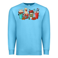 Ocean Blue dog mama golden retriever Premium Sweatshirt - MaliasSmallBusiness