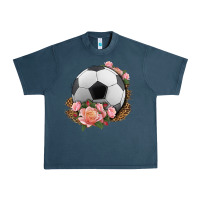 Midnight Navy western soccer with roses Urban Heavy Tee - HRA Design Shop