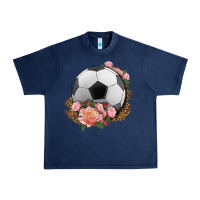 Navy western soccer with roses Urban Heavy Tee - HRA Design Shop