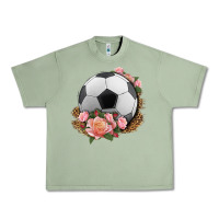 Oil Green western soccer with roses Urban Heavy Tee - HRA Design Shop