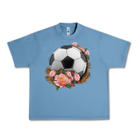 Pebble Blue western soccer with roses Urban Heavy Tee - HRA Design Shop