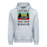 Heather Grey Lıve Ugly Fake Your Death Urban Hoodie - Bettercallsaul