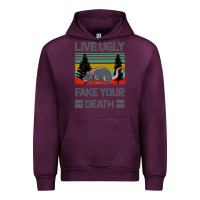 Mauve Wine Lıve Ugly Fake Your Death Urban Hoodie - Bettercallsaul