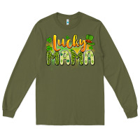Army Green lucky mama Long Sleeve Tee - Artiststas