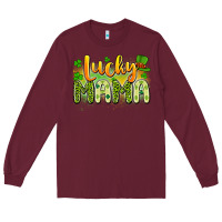 Burgundy lucky mama Long Sleeve Tee - Artiststas