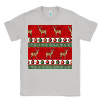 Moon Dust christmas deer and ornaments seamless pattern Classic Tee - BundleAndBundleShop