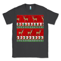 Smoke christmas deer and ornaments seamless pattern Classic Tee - BundleAndBundleShop
