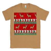 Toasted Coconut christmas deer and ornaments seamless pattern Classic Tee - BundleAndBundleShop
