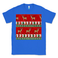 True Royal christmas deer and ornaments seamless pattern Classic Tee - BundleAndBundleShop