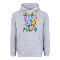 Heather Grey chillin' with my peeps Heavyweight Hoodie - MaliasSmallBusiness