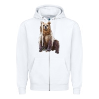 White bear Zipper Hoodie - Artiststas