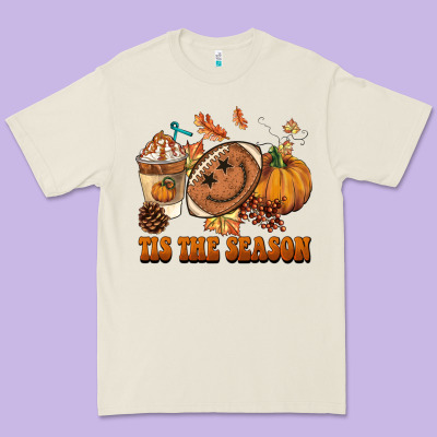 Tis The Season Football Premium Tee Designed By Barkaloodesign