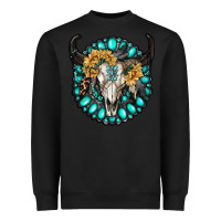 Black gamestone with bull skull Heavyweight Sweatshirt - RanaPortraitStore