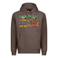 Coffee your crazy is showing cow Premium Hoodie - LillyAllenDesigns