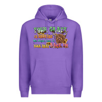 Purple your crazy is showing cow Premium Hoodie - LillyAllenDesigns