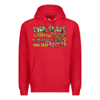 Red your crazy is showing cow Premium Hoodie - LillyAllenDesigns
