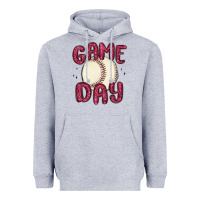 Heather Grey game day baseball Heavyweight Hoodie - MaliasSmallBusiness
