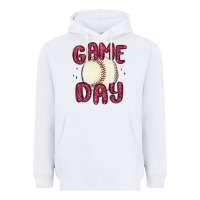 White game day baseball Heavyweight Hoodie - MaliasSmallBusiness