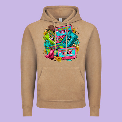 90's Country Cassette Tapes Vintage Hoodie Designed By Zillion Design Studio
