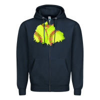 Navy softball patch Zipper Hoodie - AdoDesignShop